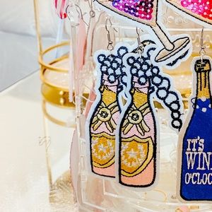 Wine / Cocktail/ Margarita/ Champagne /  Happy hour earrings 🍷🍹🥂🍾🍸